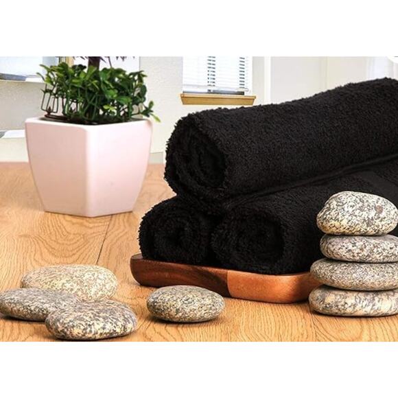 Simpli-Magic 79237 Cotton Hand Towels, 16"x27", Black, Not Bleach Proof, 24 Pack - Picture 2 of 2